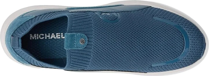 MICHAEL Michael Kors Sami Knit Trainer Women's Shoes Dark Chambray : 9 M, Leather - Image 2