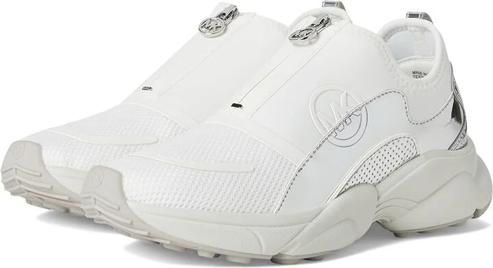 MICHAEL Michael Kors Sami Zip Trainer Women's Shoes Silver : 7.5 M