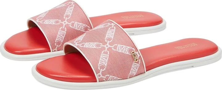 MICHAEL Michael Kors Saylor Slide Women's Shoes Spiced Coral : 6.5 M, Leather