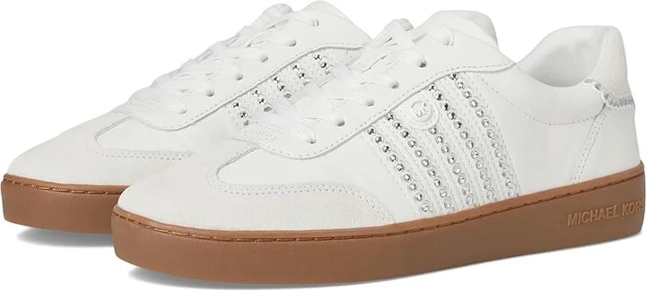 MICHAEL Michael Kors Scotty Lace Up Women's Shoes Optic White : 5.5 M, Leather