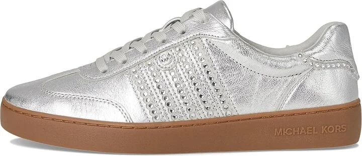 MICHAEL Michael Kors Scotty Lace Up Women's Shoes Silver 1 : 8.5 M, Leather - Image 6