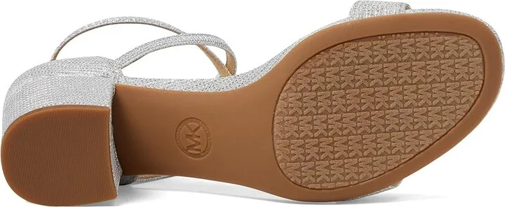 MICHAEL Michael Kors Serena Flex Sandal Women's Shoes Silver : 6 M, Leather - Image 3