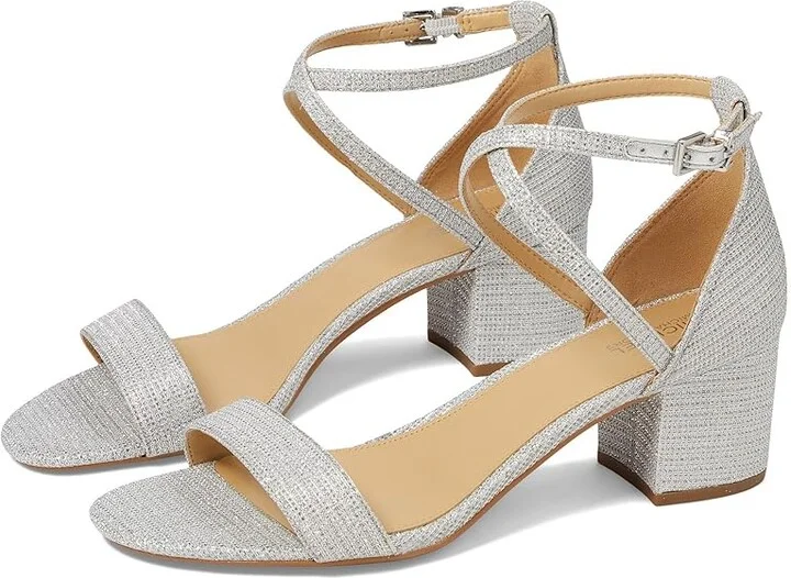 MICHAEL Michael Kors Serena Flex Sandal Women's Shoes Silver : 6 M, Leather