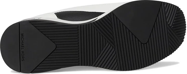MICHAEL Michael Kors Spencer Wedge Trainer Women's Shoes Black/Optic White : 7.5 M, Synthetic - Image 3