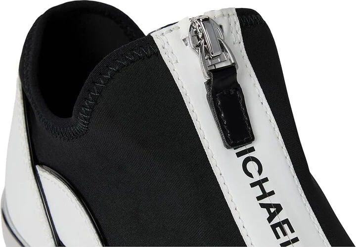 MICHAEL Michael Kors Spencer Wedge Trainer Women's Shoes Black/Optic White : 7.5 M, Synthetic - Image 7