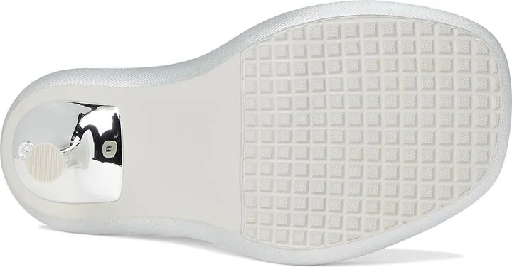 MICHAEL Michael Kors Splash Heeled Sandal Women's Wedge Shoes Silver : 7.5 M, Leather - Image 3