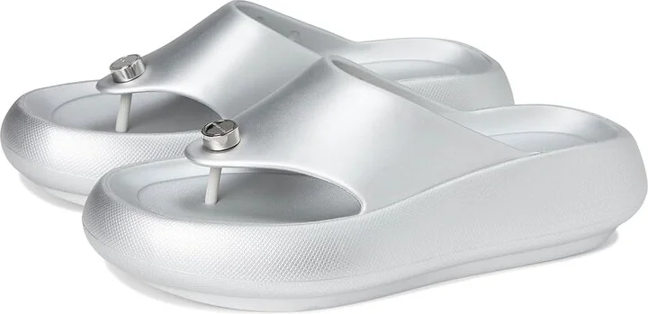 MICHAEL Michael Kors Splash Platform Women's Wedge Shoes Silver : 6 M, Synthetic