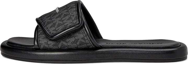 MICHAEL Michael Kors Suki Flat Slide Women's Sandals Black 2 : 5 M - Image 6