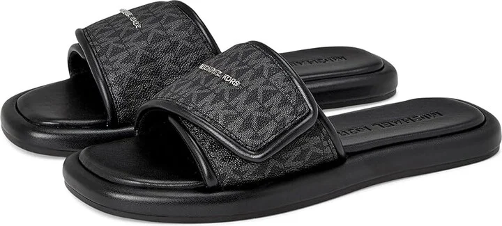 MICHAEL Michael Kors Suki Flat Slide Women's Sandals Black 2 : 5 M