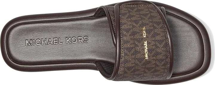 MICHAEL Michael Kors Suki Flat Slide Women's Sandals Brown : 7 M - Image 2