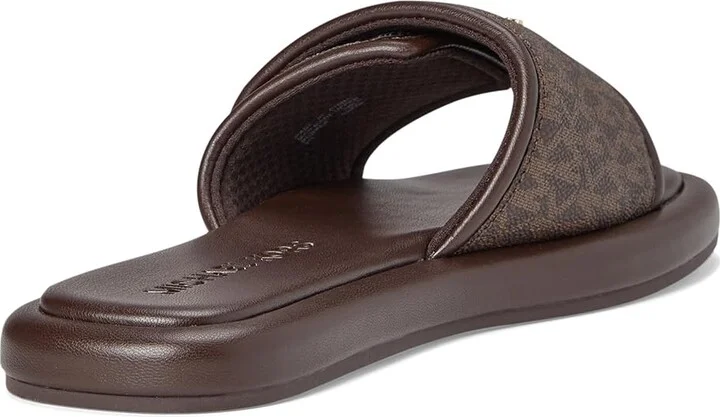 MICHAEL Michael Kors Suki Flat Slide Women's Sandals Brown : 7 M - Image 4