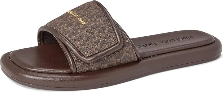 MICHAEL Michael Kors Suki Flat Slide Women's Sandals Brown : 7 M - Image 5