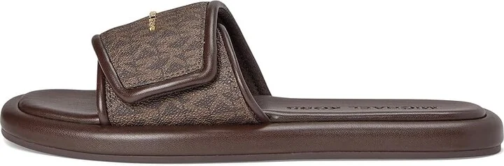 MICHAEL Michael Kors Suki Flat Slide Women's Sandals Brown : 7 M - Image 6