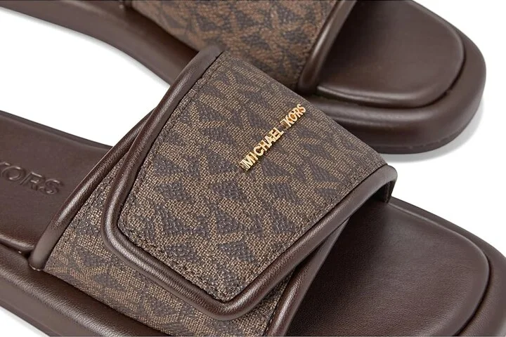 MICHAEL Michael Kors Suki Flat Slide Women's Sandals Brown : 7 M - Image 7