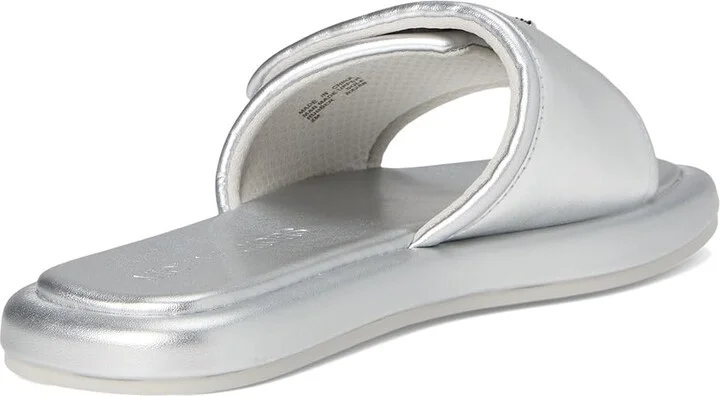 MICHAEL Michael Kors Suki Flat Slide Women's Sandals Silver : 8 M - Image 4