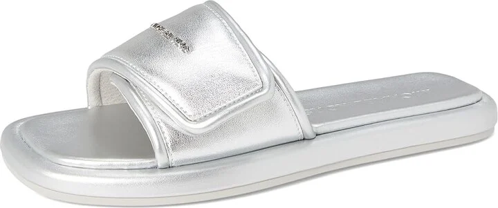 MICHAEL Michael Kors Suki Flat Slide Women's Sandals Silver : 8 M - Image 5