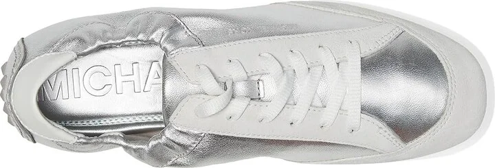MICHAEL Michael Kors Susie Trainer Women's Shoes Silver : 5.5 M, Leather - Image 2