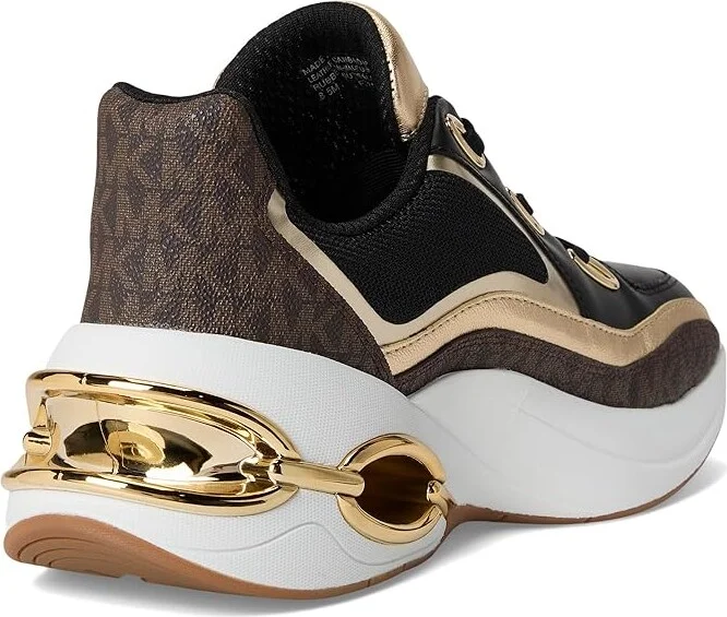 MICHAEL Michael Kors Toni Trainer Women's Shoes Brown : 9 M, Leather - Image 4