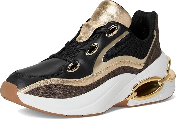 MICHAEL Michael Kors Toni Trainer Women's Shoes Brown : 9 M, Leather - Image 5