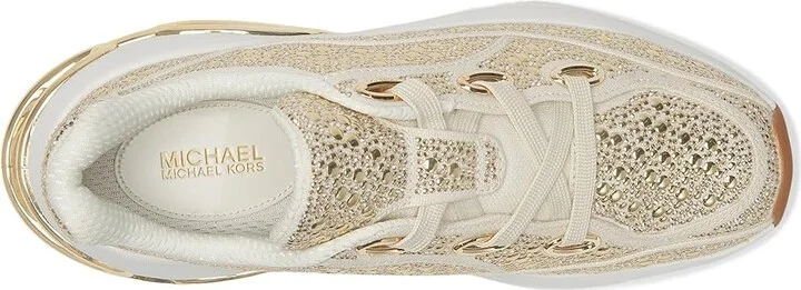 MICHAEL Michael Kors Toni Trainer Women's Shoes Cream : 6.5 M, Leather - Image 2