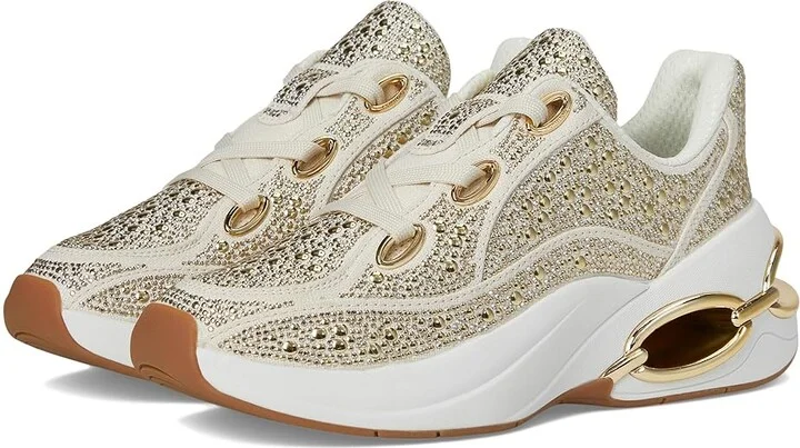 MICHAEL Michael Kors Toni Trainer Women's Shoes Cream : 6.5 M, Leather