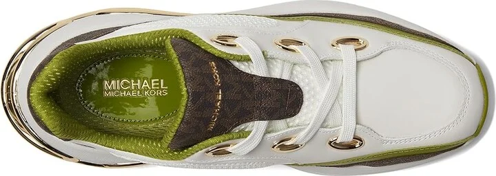 MICHAEL Michael Kors Toni Trainer Women's Shoes Meadow Green : 9.5 M, Leather - Image 2