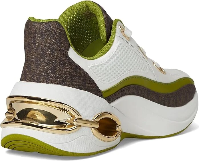 MICHAEL Michael Kors Toni Trainer Women's Shoes Meadow Green : 9.5 M, Leather - Image 4