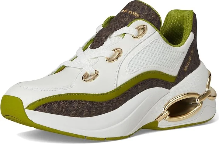MICHAEL Michael Kors Toni Trainer Women's Shoes Meadow Green : 9.5 M, Leather - Image 5