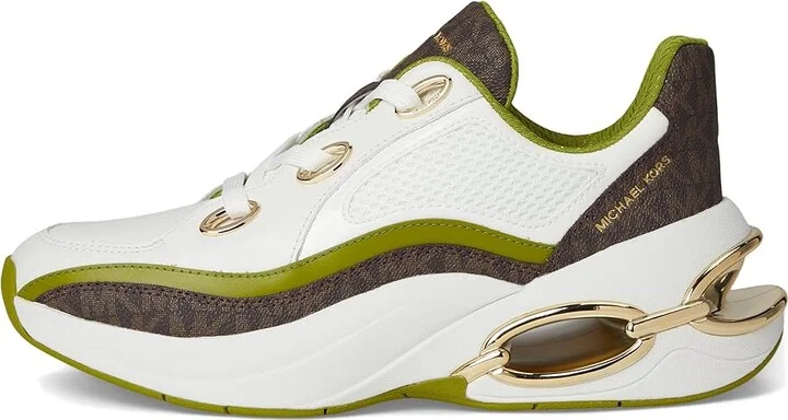 MICHAEL Michael Kors Toni Trainer Women's Shoes Meadow Green : 9.5 M, Leather - Image 6