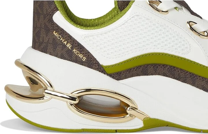 MICHAEL Michael Kors Toni Trainer Women's Shoes Meadow Green : 9.5 M, Leather - Image 7
