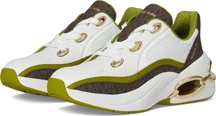 MICHAEL Michael Kors Toni Trainer Women's Shoes Meadow Green : 9.5 M, Leather