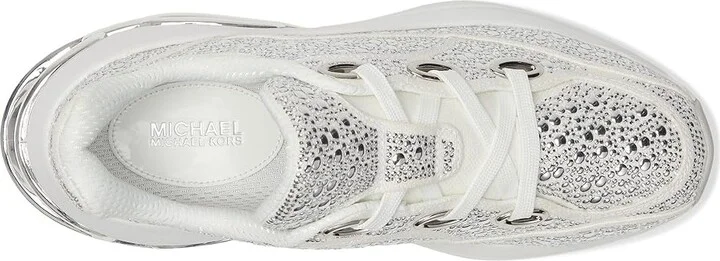 MICHAEL Michael Kors Toni Trainer Women's Shoes Optic White : 9 M, Leather - Image 2