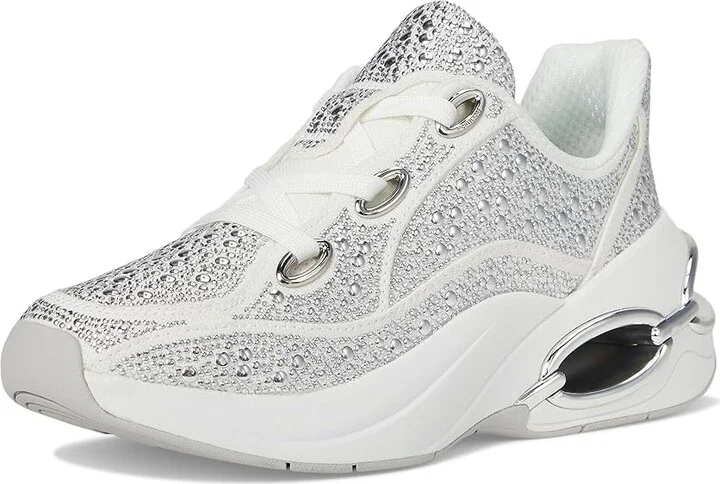 MICHAEL Michael Kors Toni Trainer Women's Shoes Optic White : 9 M, Leather - Image 5