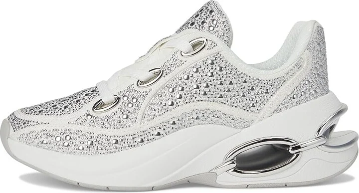 MICHAEL Michael Kors Toni Trainer Women's Shoes Optic White : 9 M, Leather - Image 6