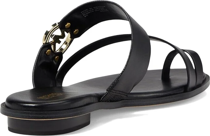 MICHAEL Michael Kors Vera Flat Thong Women's Sandals Black : 7.5 M, Leather/Rubber - Image 4
