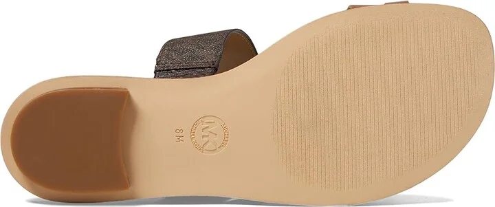 MICHAEL Michael Kors Vera Flat Thong Women's Sandals Brown : 7.5 M, Leather/Rubber - Image 3