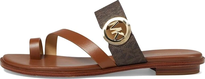 MICHAEL Michael Kors Vera Flat Thong Women's Sandals Brown : 7.5 M, Leather/Rubber - Image 5