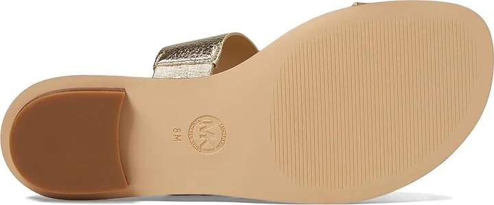 MICHAEL Michael Kors Vera Flat Thong Women's Sandals Pale Gold : 7.5 M, Leather/Rubber - Image 3