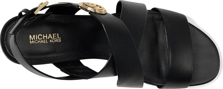 MICHAEL Michael Kors Vera Flex Mid Sandal Women's Sandals Black : 7.5 M, Leather - Image 2