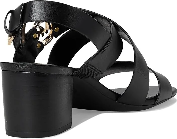 MICHAEL Michael Kors Vera Flex Mid Sandal Women's Sandals Black : 7.5 M, Leather - Image 4