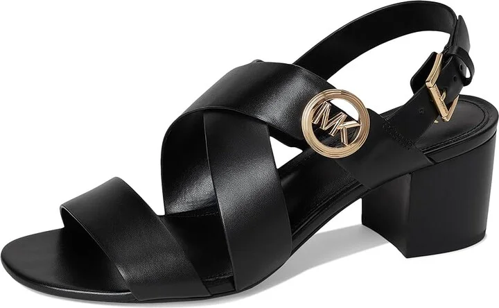 MICHAEL Michael Kors Vera Flex Mid Sandal Women's Sandals Black : 7.5 M, Leather - Image 5
