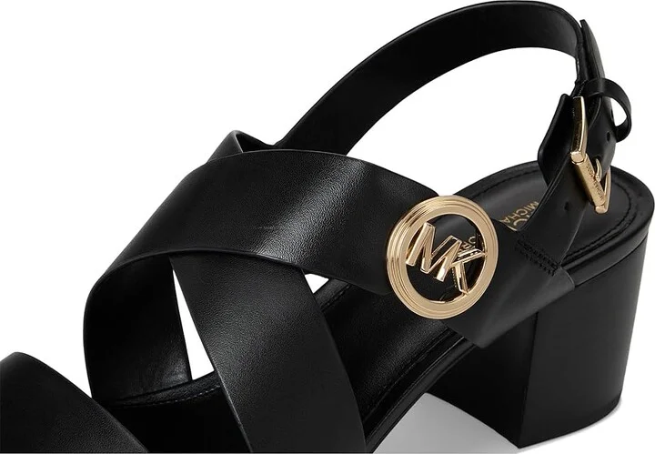 MICHAEL Michael Kors Vera Flex Mid Sandal Women's Sandals Black : 7.5 M, Leather - Image 7