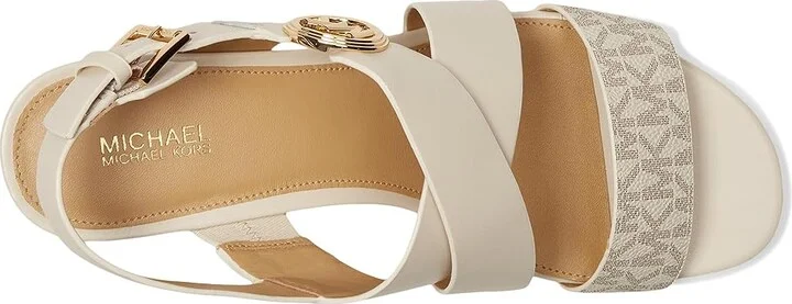 MICHAEL Michael Kors Vera Flex Mid Sandal Women's Sandals Vanilla : 10 M, Leather - Image 2