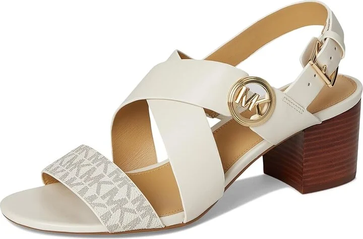 MICHAEL Michael Kors Vera Flex Mid Sandal Women's Sandals Vanilla : 10 M, Leather - Image 5