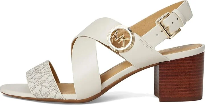 MICHAEL Michael Kors Vera Flex Mid Sandal Women's Sandals Vanilla : 10 M, Leather - Image 6