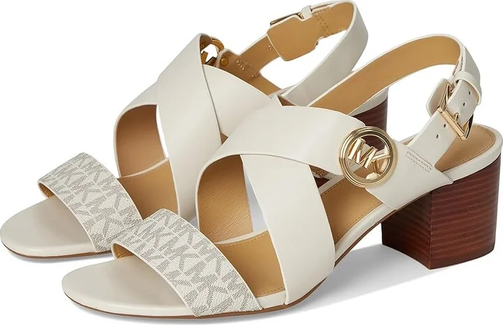 MICHAEL Michael Kors Vera Flex Mid Sandal Women's Sandals Vanilla : 10 M, Leather