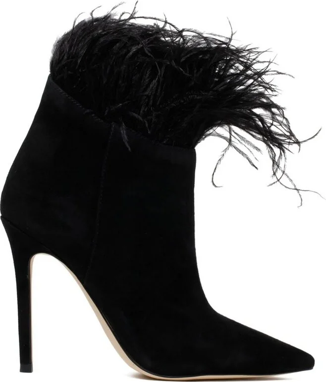 Michael Michael Kors Whitby Feather Trim Ankle Boots