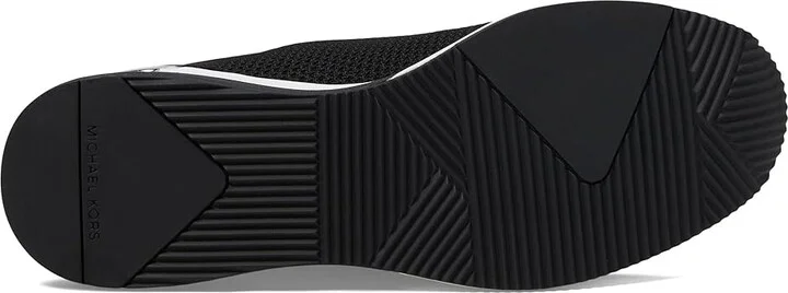 MICHAEL Michael Kors Willis Wedge Trainer Women's Shoes Black : 5.5 M, Leather/Textile - Image 3