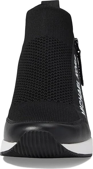 MICHAEL Michael Kors Willis Wedge Trainer Women's Shoes Black : 5.5 M, Leather/Textile - Image 5