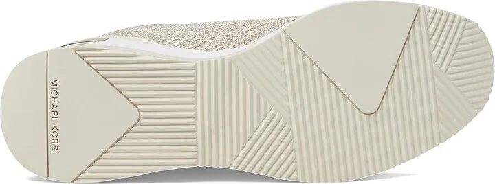 MICHAEL Michael Kors Willis Wedge Trainer Women's Shoes Champagne : 5.5 M, Leather/Textile - Image 3
